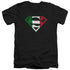 SUPERMAN/ITALIAN SHIELD - S/S ADULT V-NECK 30/1 - BLACK