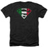 SUPERMAN/ITALIAN SHIELD - ADULT HEATHER - BLACK