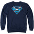 SUPERMAN/SCOTTISH SHIELD - ADULT CREWNECK SWEATSHIRT - NAVY