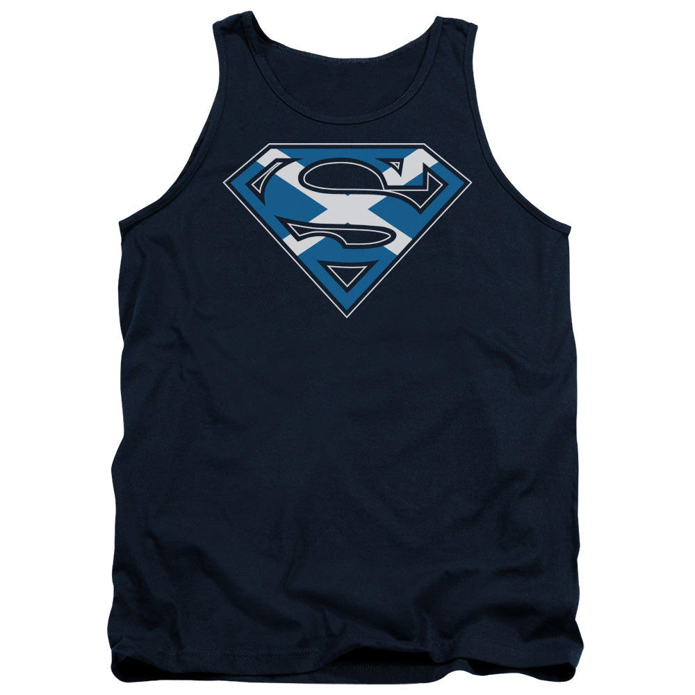SUPERMAN/SCOTTISH SHIELD - ADULT TANK - NAVY