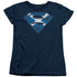 SUPERMAN/SCOTTISH SHIELD - S/S WOMENS TEE - NAVY