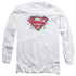 SUPERMAN/HASTILY DRAWN SHIELD - L/S ADULT 18/1 - WHITE