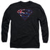 SUPERMAN/AUSTRALIAN SHIELD - L/S ADULT 18/1 - BLACK