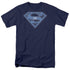 SUPERMAN/U N SHIELD - S/S ADULT 18/1 - NAVY