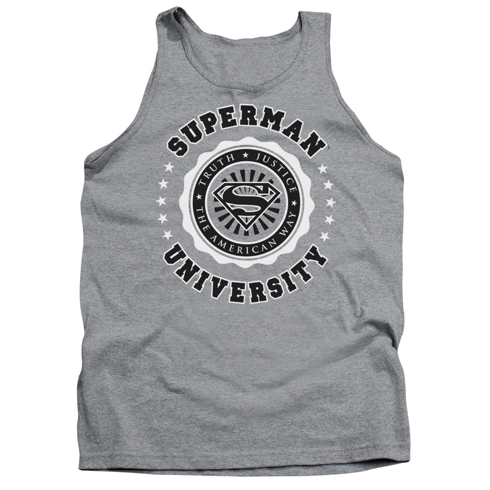 SUPERMAN/SUPERMAN UNIVERSITY - ADULT TANK - ATHLETIC HEATHER