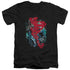 SUPERMAN/GRITTY - S/S ADULT V-NECK 30/1 - BLACK