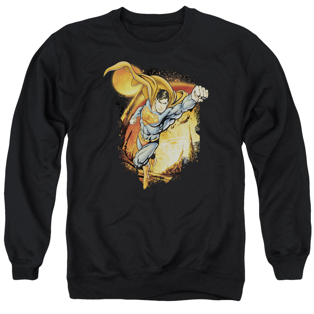 SUPERMAN/LAST SONS - ADULT CREWNECK SWEATSHIRT - BLACK