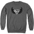SUPERMAN/DIRTY WINGS - ADULT CREWNECK SWEATSHIRT - CHARCOAL