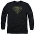 SUPERMAN/CAMO LOGO DISTRESSED -  L/S ADULT 18/1  - BLACK