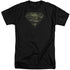 SUPERMAN/CAMO LOGO DISTRESSED - S/S ADULT TALL 18/1 - BLACK