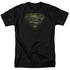SUPERMAN/CAMO LOGO DISTRESSED - S/S ADULT 18/1 - BLACK