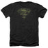SUPERMAN/CAMO LOGO DISTRESSED - ADULT HEATHER - BLACK