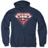 SUPERMAN/SUPERMAN FOR PRESIDENT - ADULT PULLOVER HOODIE - NAVY