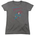 SUPERMAN/IT TICKLES - S/S WOMENS TEE - CHARCOAL