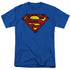 SUPERMAN/CHARCOAL SHIELD - S/S ADULT 18/1 - ROYAL BLUE