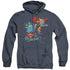 SUPERMAN/ABILITIES - ADULT HEATHER HOODIE - NAVY