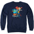 SUPERMAN/ABILITIES - ADULT CREWNECK SWEATSHIRT - NAVY