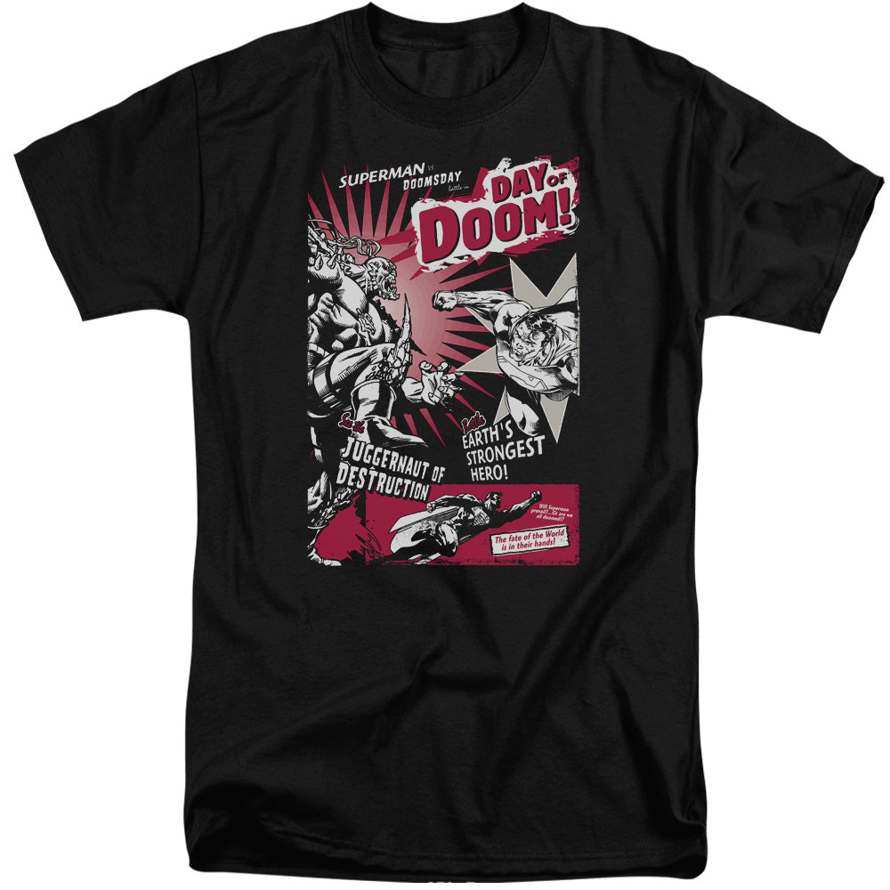SUPERMAN/DAY OF DOOM - S/S ADULT TALL 18/1 - BLACK