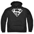 SUPERMAN/LOGO - ADULT PULLOVER HOODIE - BLACK