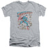 SUPERMAN/MAD AT ROCKS - S/S ADULT V-NECK 30/1 - ATHLETIC HEATHER