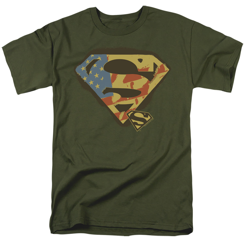 SUPERMAN/NOT AFRAID - S/S ADULT 18/1 - MILITARY GREEN
