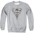 SUPERMAN/MANY SUPER SKULLS - ADULT CREWNECK SWEATSHIRT - ATHLETIC HEATHER