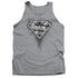 SUPERMAN/MANY SUPER SKULLS - ADULT TANK - ATHLETIC HEATHER