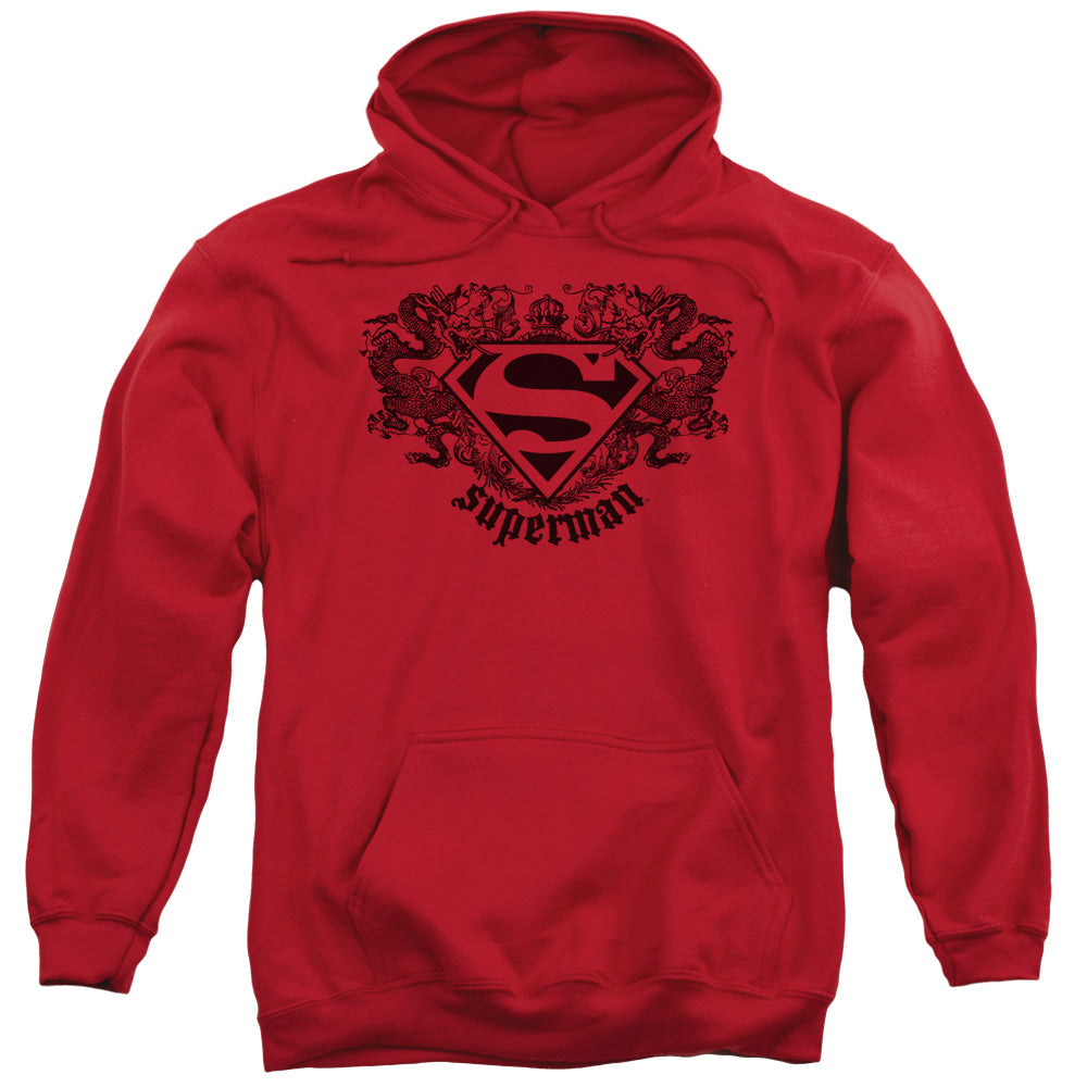 SUPERMAN/SUPERMAN DRAGON - ADULT PULLOVER HOODIE - RED