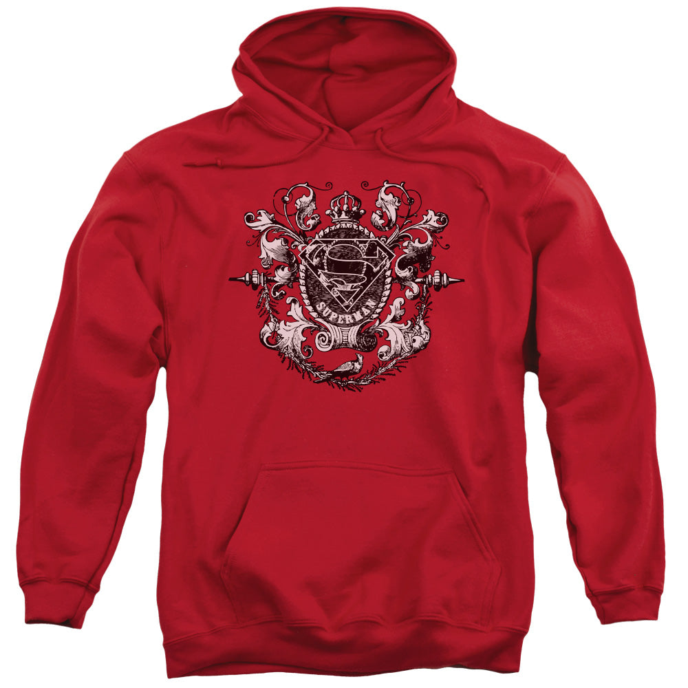 SUPERMAN/ALL HAIL SUPERMAN - ADULT PULLOVER HOODIE - RED