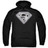 SUPERMAN/BLING SHIELD - ADULT PULLOVER HOODIE - BLACK