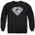SUPERMAN/BLING SHIELD - ADULT CREWNECK SWEATSHIRT - BLACK