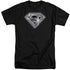SUPERMAN/BLING SHIELD - S/S ADULT TALL 18/1 - BLACK