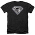 SUPERMAN/BLING SHIELD - ADULT HEATHER - BLACK