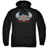 SUPERMAN/CHROME WINGS SHIELD - ADULT PULLOVER HOODIE - BLACK