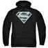 SUPERMAN/CHROME SHIELD - ADULT PULLOVER HOODIE - BLACK