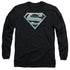 SUPERMAN/CHROME SHIELD - L/S ADULT 18/1 - BLACK