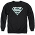 SUPERMAN/CHROME SHIELD - ADULT CREWNECK SWEATSHIRT - BLACK
