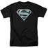 SUPERMAN/CHROME SHIELD - S/S ADULT 18/1 - BLACK
