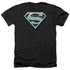 SUPERMAN/CHROME SHIELD - ADULT HEATHER - BLACK