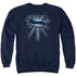SUPERMAN/GLOWING SHIELD - ADULT CREWNECK SWEATSHIRT - NAVY