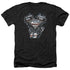 SUPERMAN/V TWIN LOGO - ADULT HEATHER - BLACK