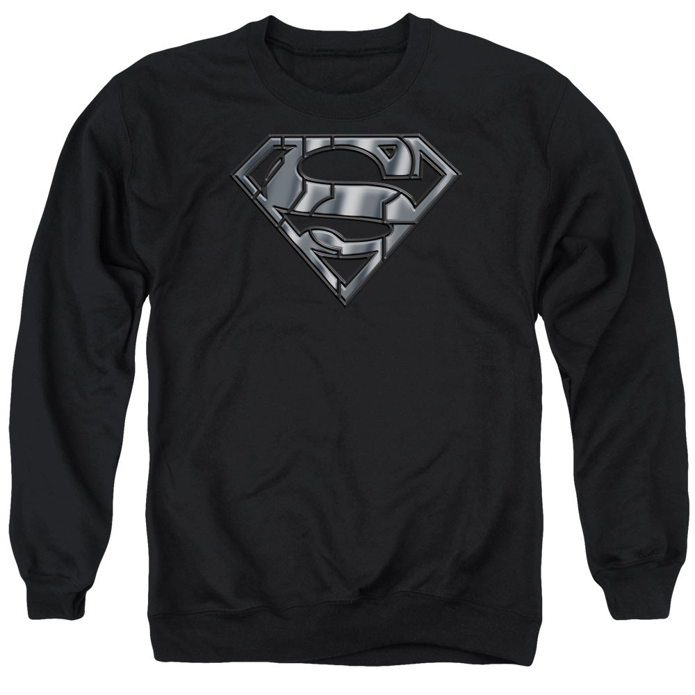 SUPERMAN/MECH SHIELD - ADULT CREWNECK SWEATSHIRT - BLACK