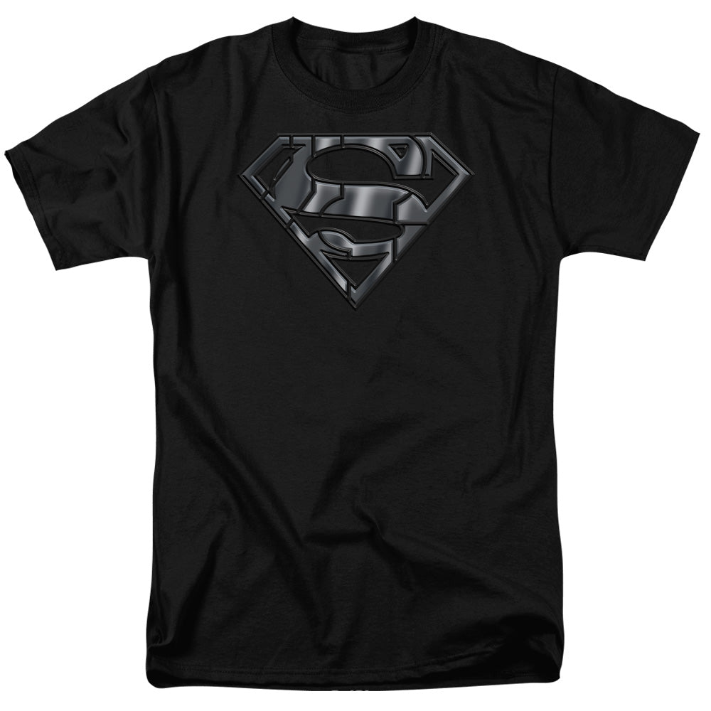 SUPERMAN/MECH SHIELD - S/S ADULT 18/1 - BLACK