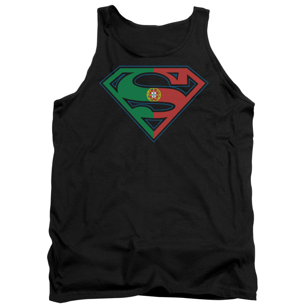 SUPERMAN/PORTUGAL SHIELD - ADULT TANK - BLACK
