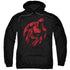 SUPERMAN/SPRAYED SUPES - ADULT PULLOVER HOODIE - BLACK