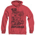 SUPERMAN/BREAKING CHAINS - ADULT HEATHER HOODIE - RED