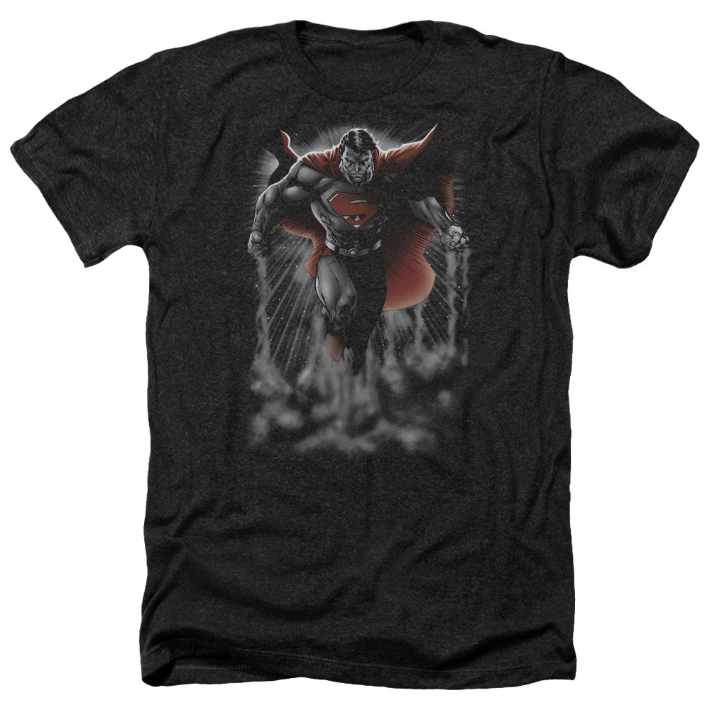 SUPERMAN/ABOVE THE CLOUDS - ADULT HEATHER - BLACK