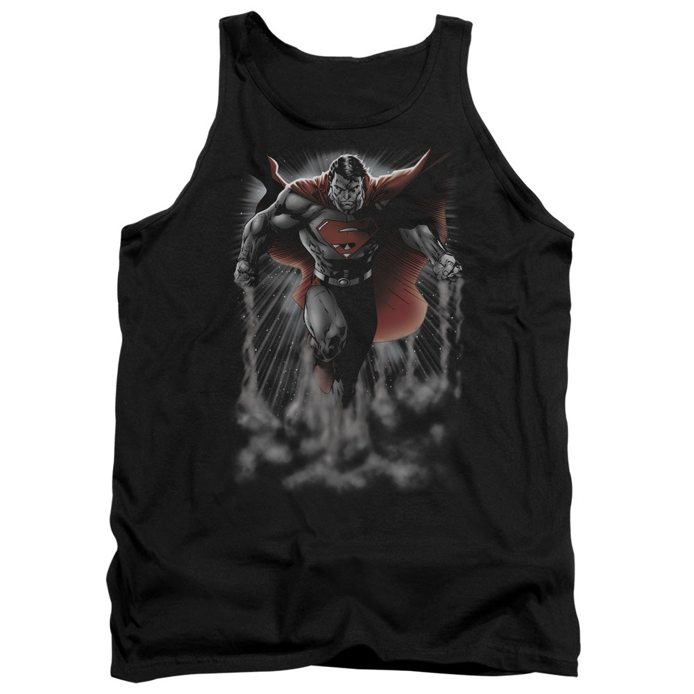 SUPERMAN/ABOVE THE CLOUDS - ADULT TANK - BLACK