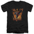 SUPERMAN/THROUGH THE FIRE - S/S ADULT V-NECK 30/1 - BLACK