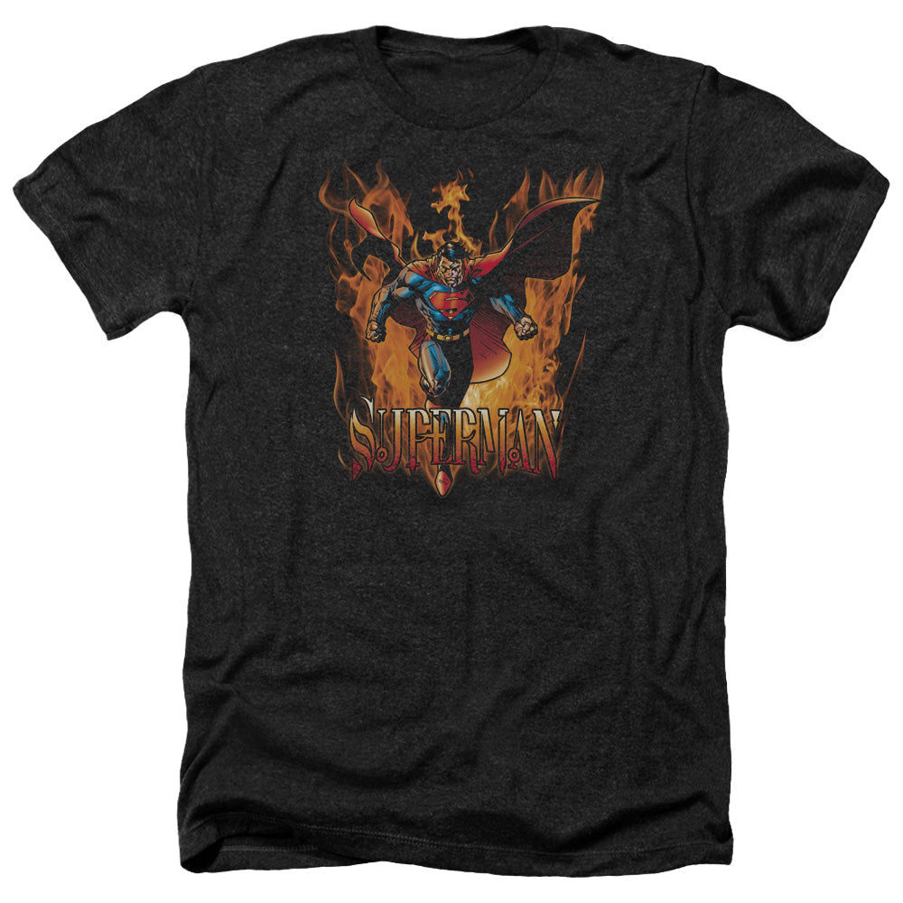 SUPERMAN/THROUGH THE FIRE - ADULT HEATHER - BLACK